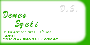 denes szeli business card